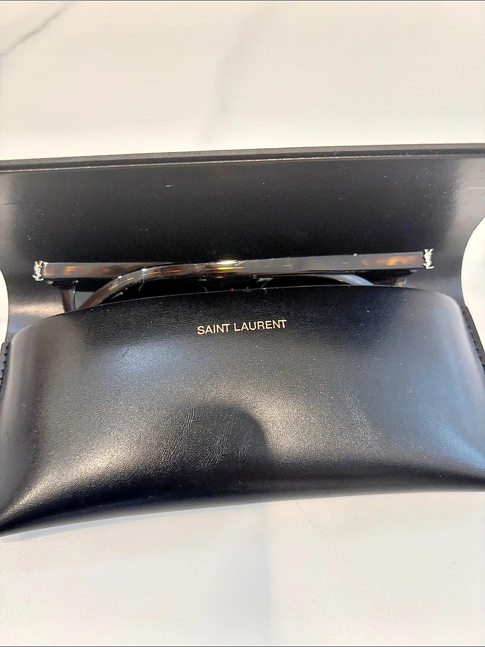 Saint Laurent SL M160 Tortoiseshell Sunglasses in Brown & Black - Picture 5 of 5